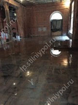 Пол в стиле лофт, ресторан на Большой Дмитровке.